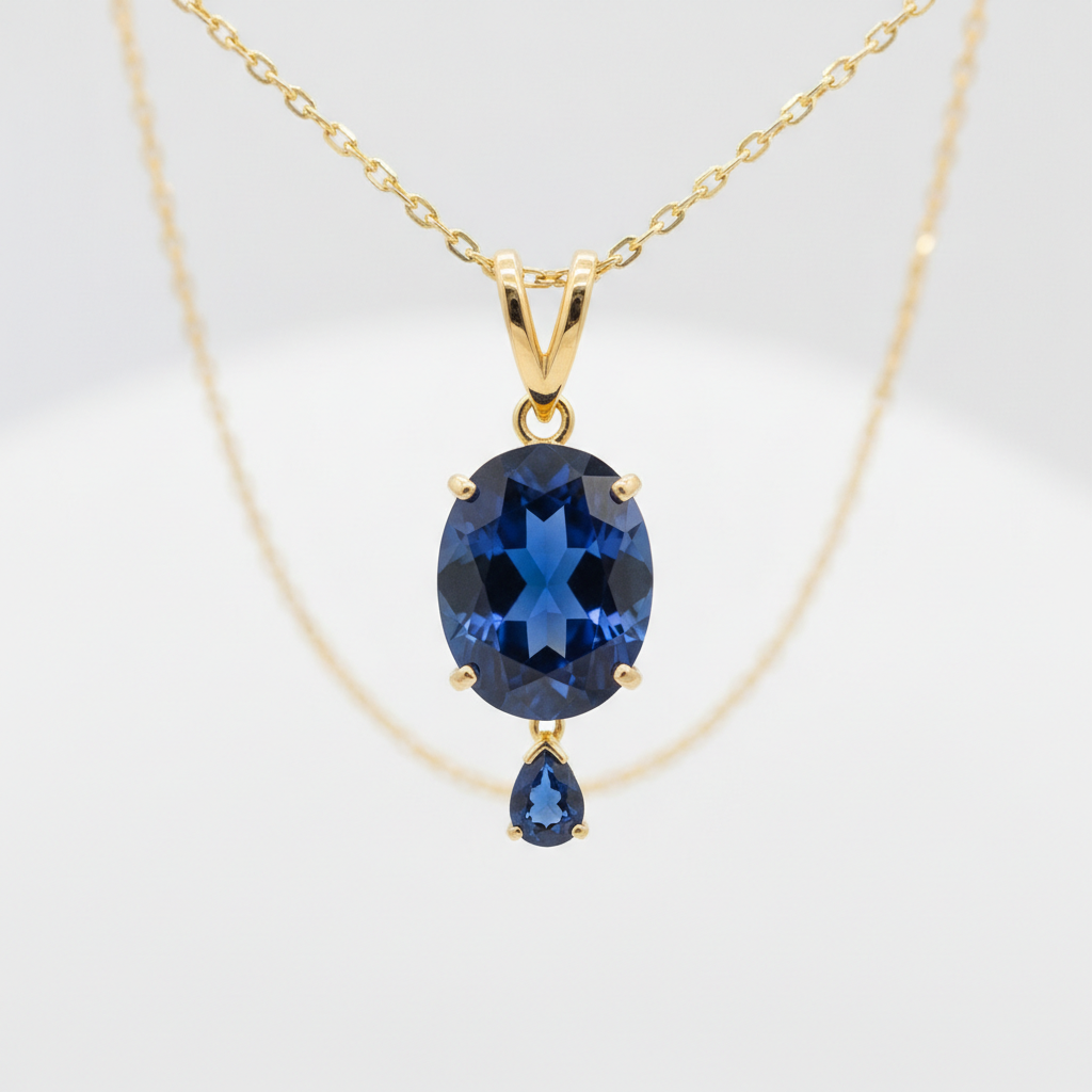 Sapphire Pendant Necklace