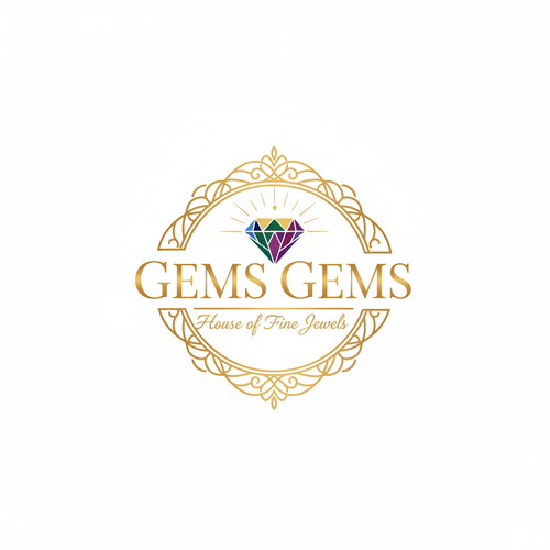 Gems Gems Logo - Refined Classic Gold