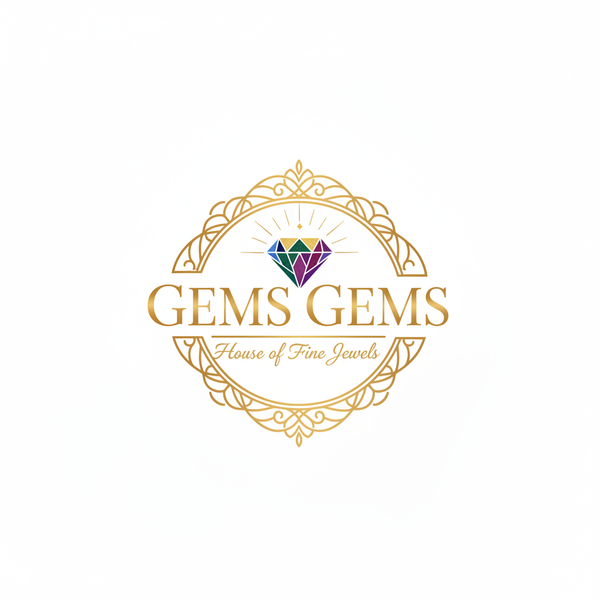 Gems Gems Logo - Refined Classic Gold